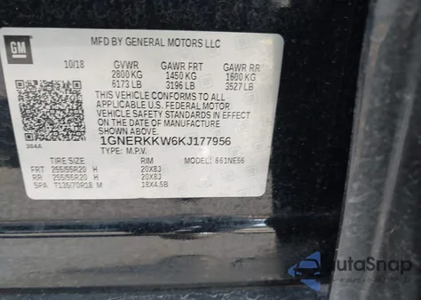 2019 Chevrolet Traverse Premier from USA, damaged, VIN 1GNERKKW6KJ177956